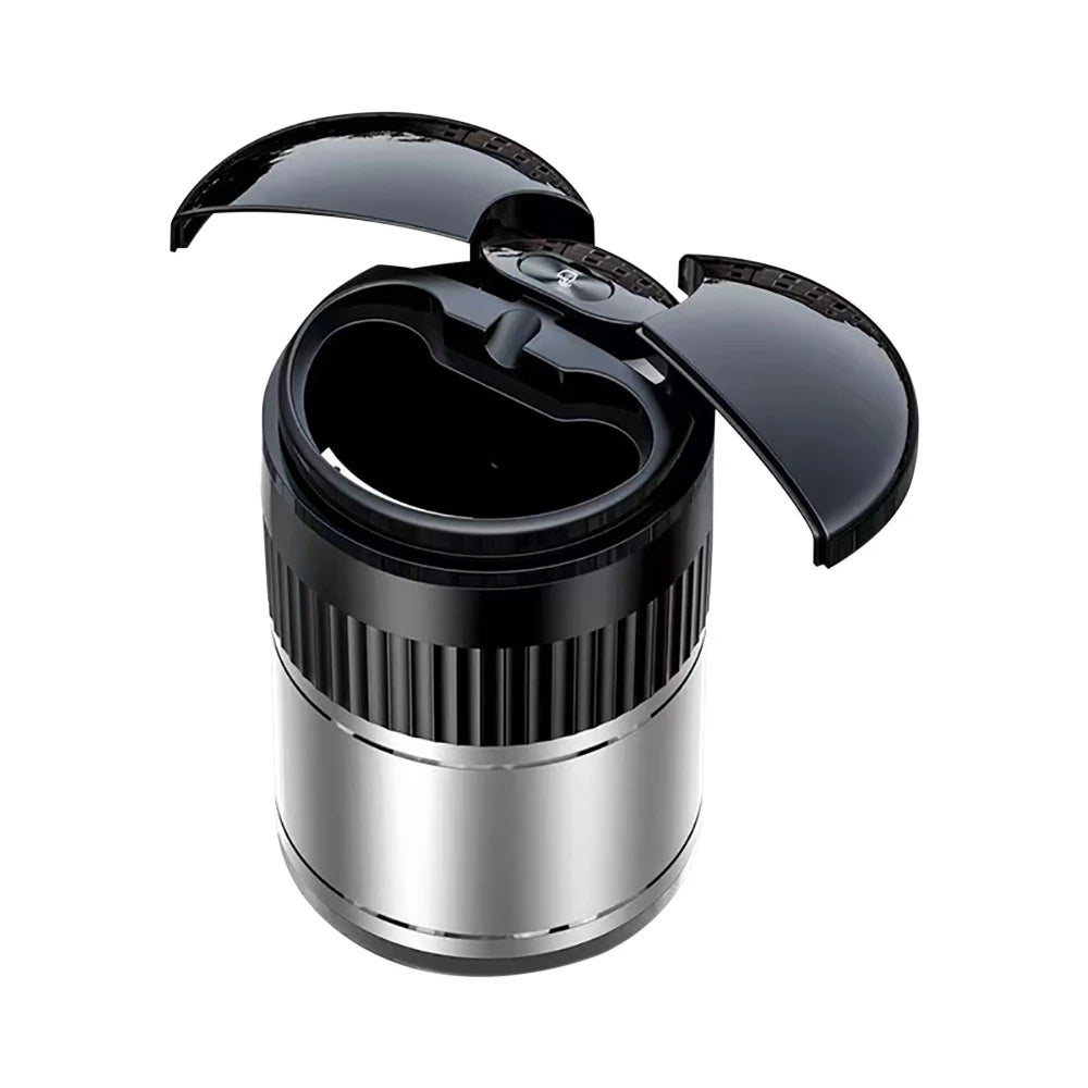 Smart Vehicle-Mounted Ashtray Infrared & Touch Sensing One-Click Open-Close Dual-Use for Car & Home Flame-Retardant Metal Liner