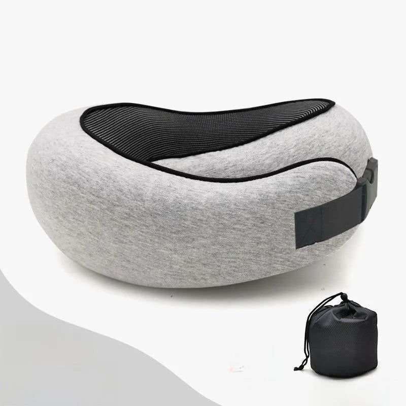 Memory Foam Neck Pillow Portable Travel Pillow Adjustable U-Shaped Pillow for Air Travel Nap Supportive Neck And Shoulder Relief