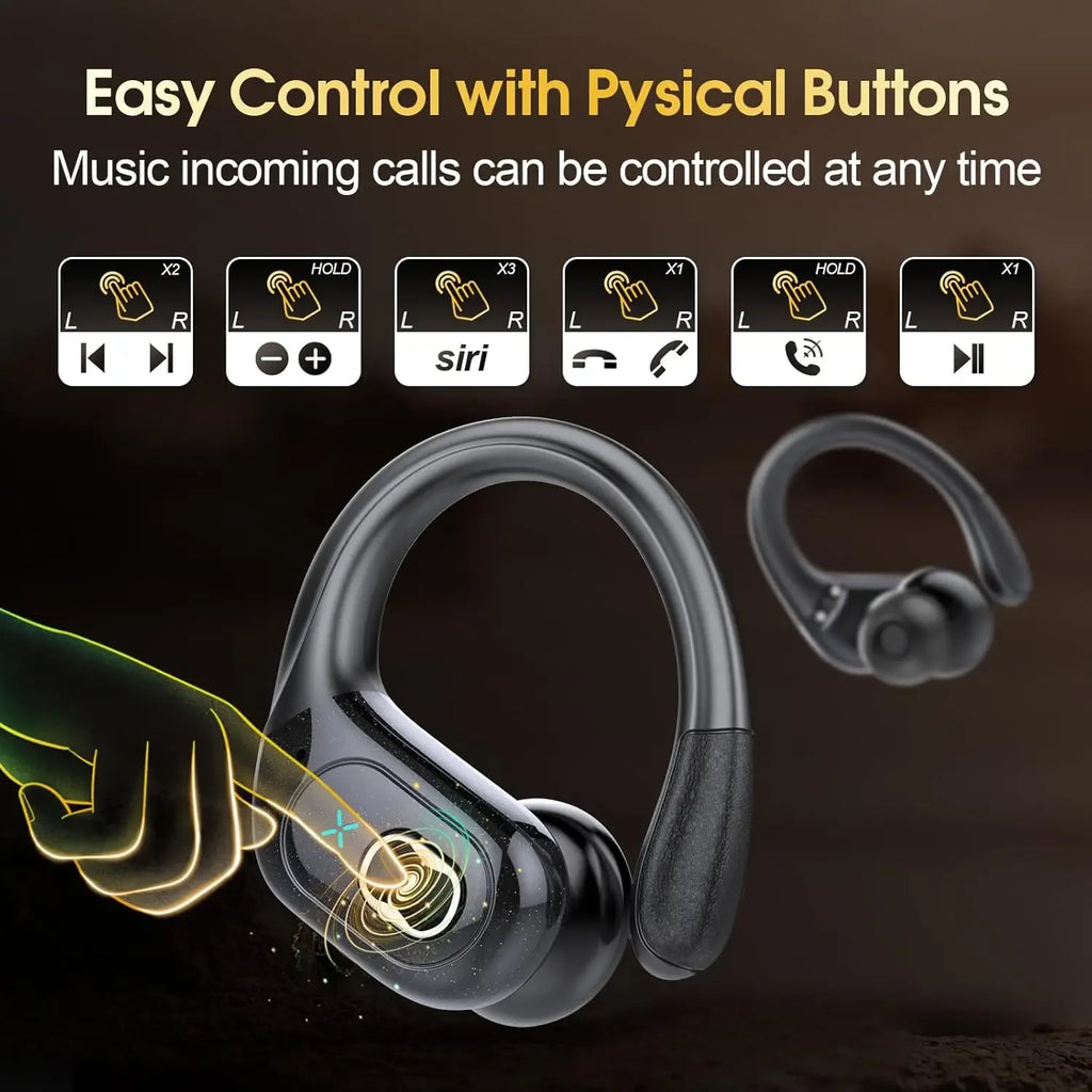 Original HD65 TWS Bluetooth V5.4 Headphones Wireless LED Digital Display Earphones Noise Reduction Waterproof Headset New