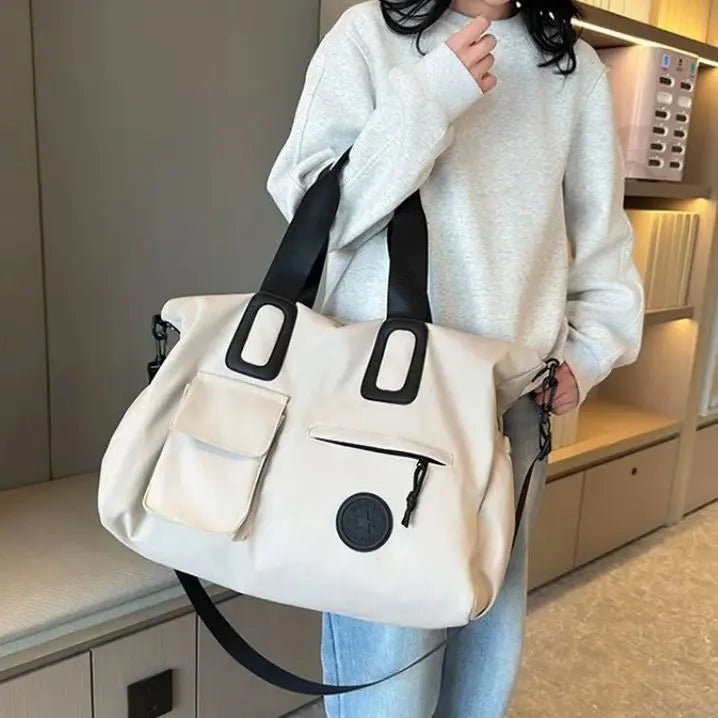 Short Trip Bag Women's Large Capacity Handheld Lightweight Luggage Bag Outdoor Soft Storage Bag Gym Bag