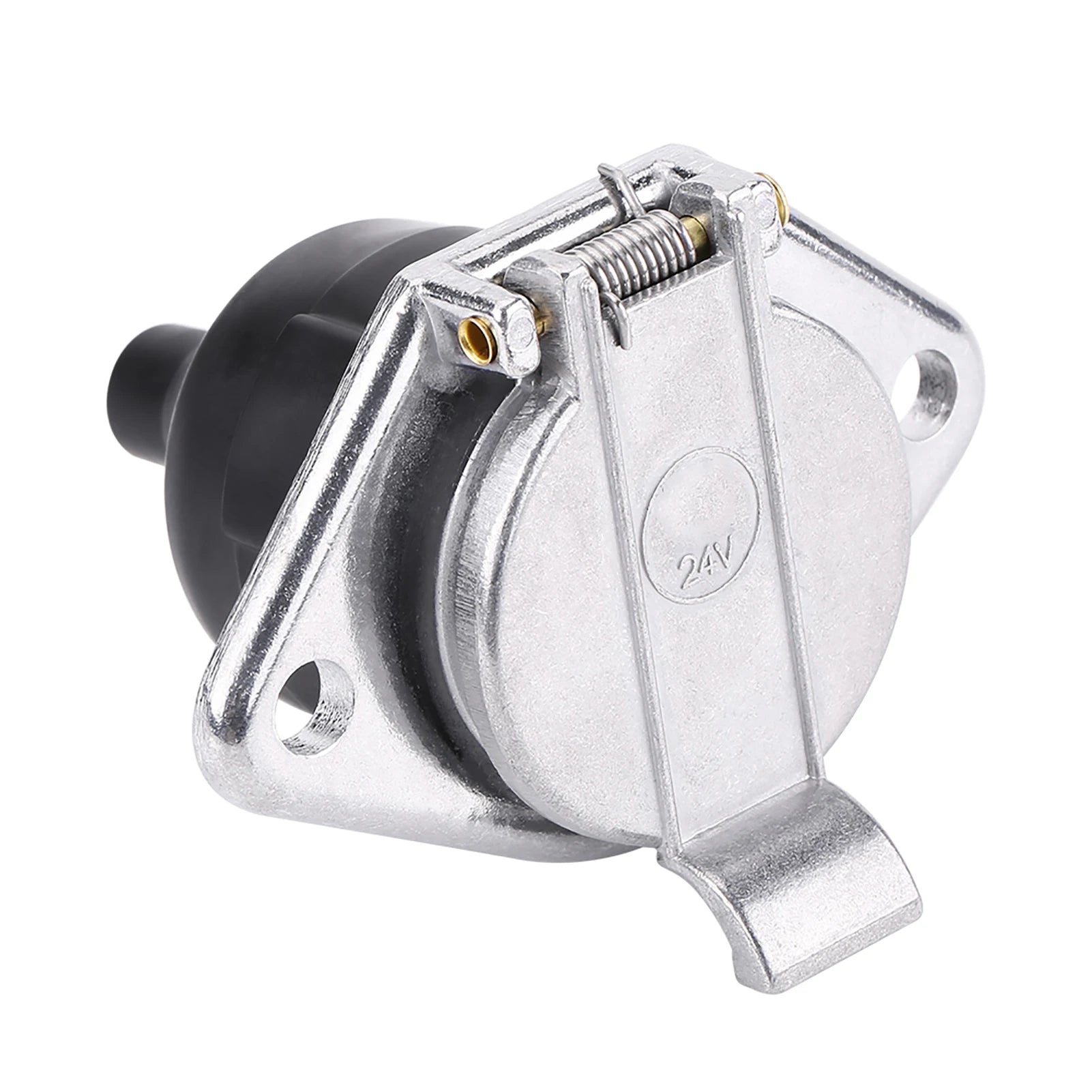 1PC Universal 24V 7 Pin Trailer Plug and Socket Type N Standard Connector Adapter Socket for Heavy Duty Truck Trailer Wiring