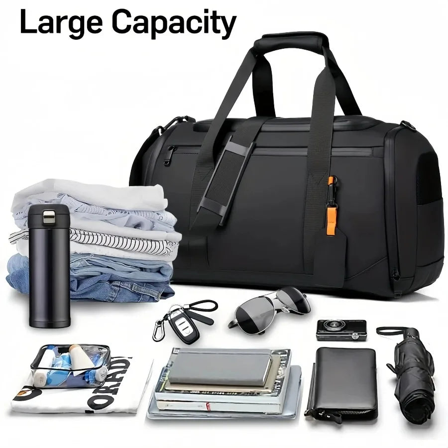 Large Capacity Travel Bag, Portable Overnight Duffel Bag Unisex Sport Fitness Bag, Perfect For Fitness, Sports and  Adventures