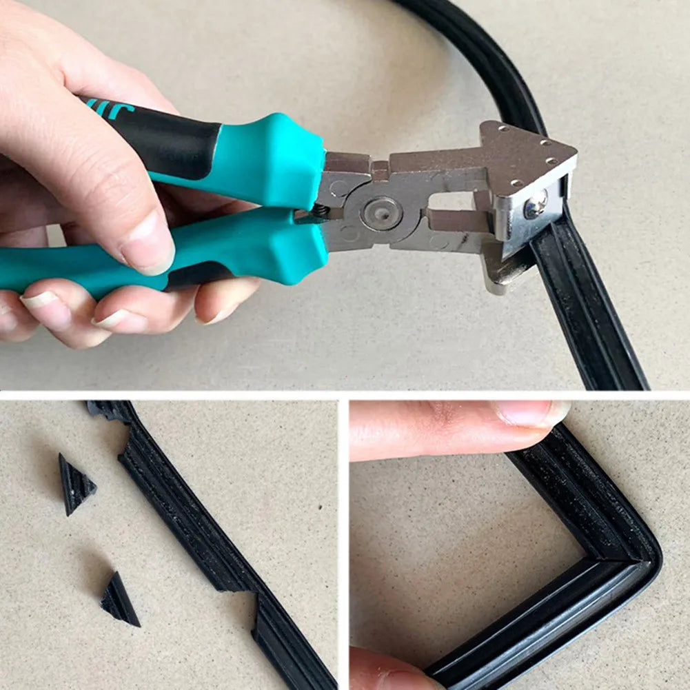 V-shaped Rubber Strip Scissors 90° Sealing Strip Plier 7'' Right Angle Rubber Plastic Shears Door Window Installation Hand Tool