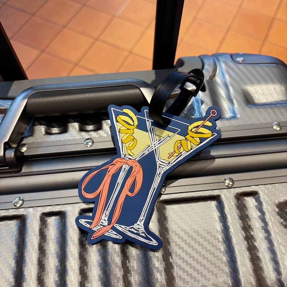 1Pc Animal High-Footed Cup Luggage Tag Can Write Name, Bag, Pendant, Graduation Season Travel Pendant, Gift, Airport Luggage Idea