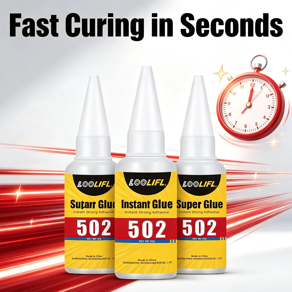 502 Multi-purpose instant adhesive is suitable for plastics, metals, ceramics, wood models, aquariums, jewelry and DIY crafts