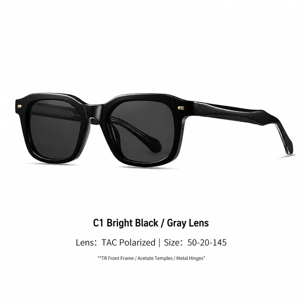 Square Frame Full Rim Sunglasses Men Vintage Street Style UV400 Protection Trendy Designer Eyewear Retro Fashion Sun Glasses
