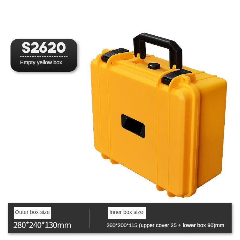 Thickened Plastic Hard Case Portable Equipment Hardware Toolbox Large-Capacity Instrument Storage Box With Sponge PP Suitcase
