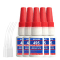 Loolifl 495 Super Glue 10g Fast Curing Instant Adhesive with Precision Tips, Low Odor Multi-Material Cyanoacrylate Glue for Repa