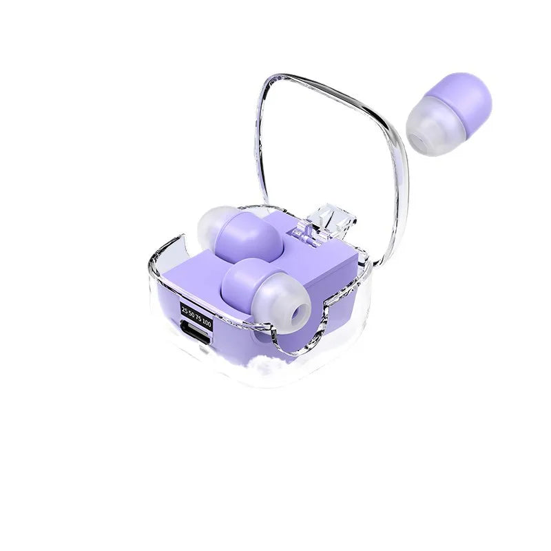 Bluetooth 5.3 Mini Invisible Sleep Earphones Noise Cancellation Hifi Stereo Office Headset Waterproof Sports Exercise Earbuds