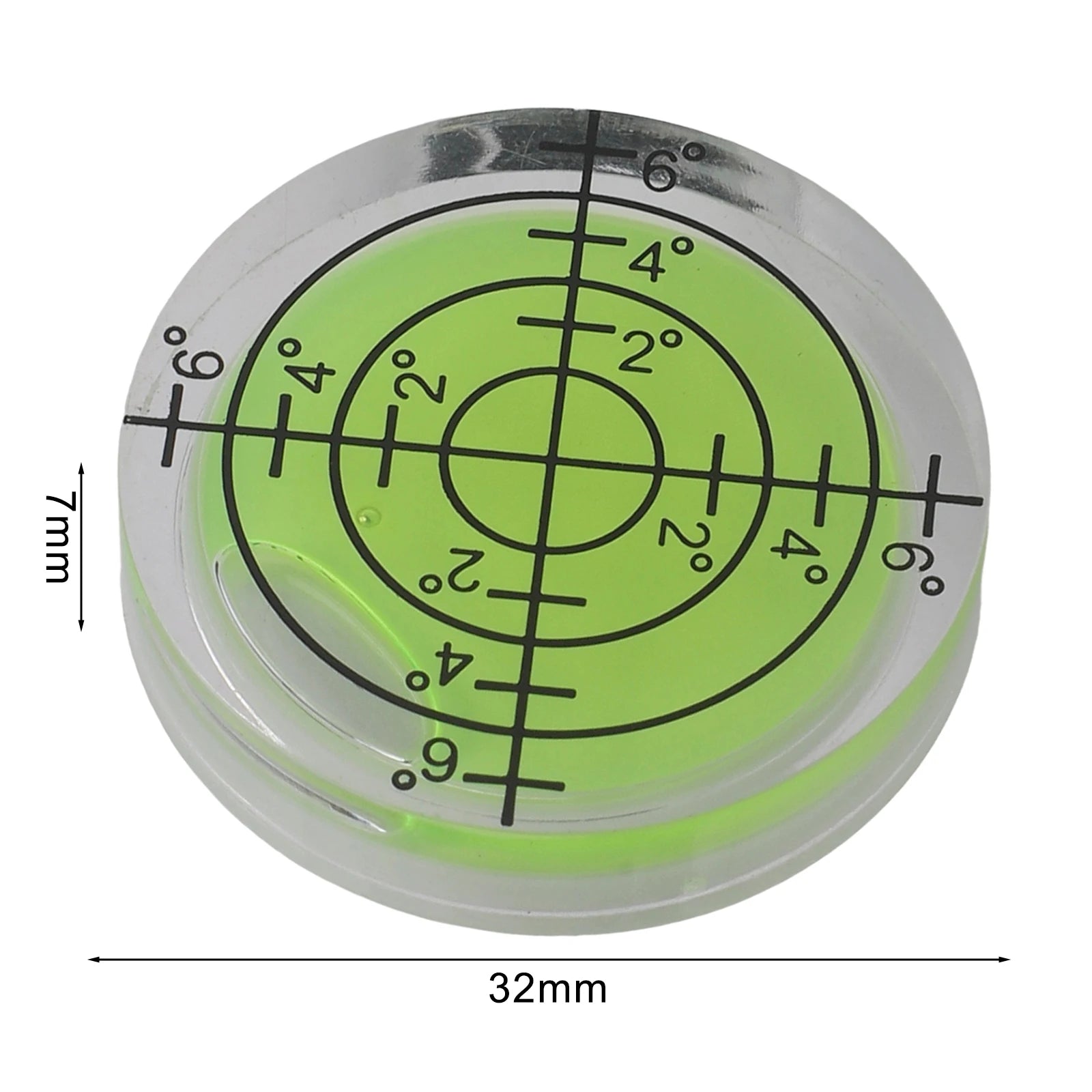 10 Pieces 32*7mm Translucent Round Bubble Level Gauge For Spirit Degree Mark Measure Meter LCD Mount Frame Carpentry Tools