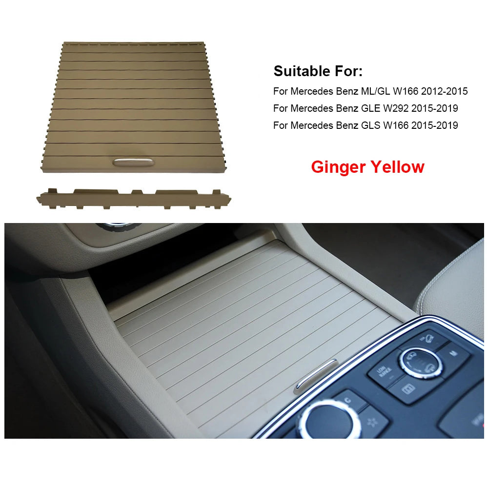 Center Console Shutters Cup Holder Slide Roller Blind Cover For Mercedes Benz ML GL GLE GLS Class W166 W292 16668058029051