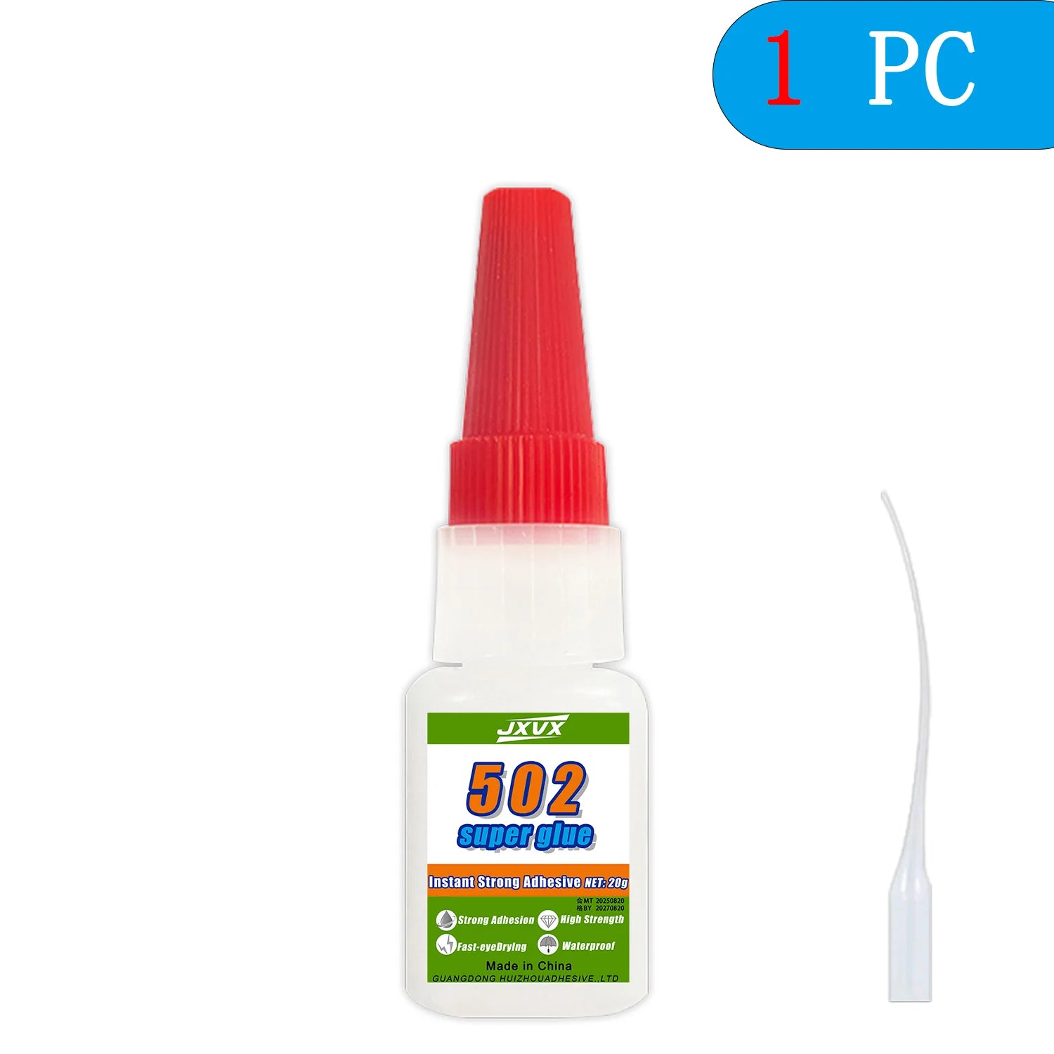 Extra-Strong Super Glue 401/502 for Metal and Plastic, 20 g – 5S Instant-Curing Cyanoacrylate Adhesive for Tool Repair