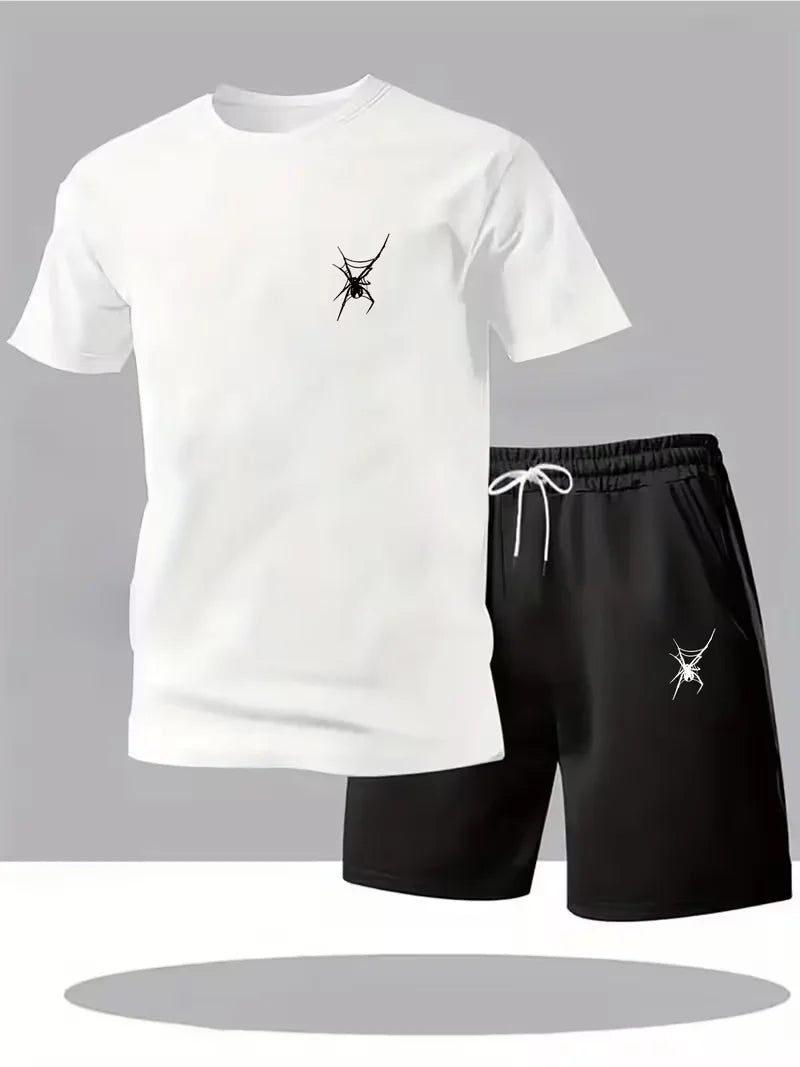 New Street Trendy Men's Summer Breathable Sportswear Short Sleeve Shorts Lightweight Quick Drying Comfortable Fashionable Sports