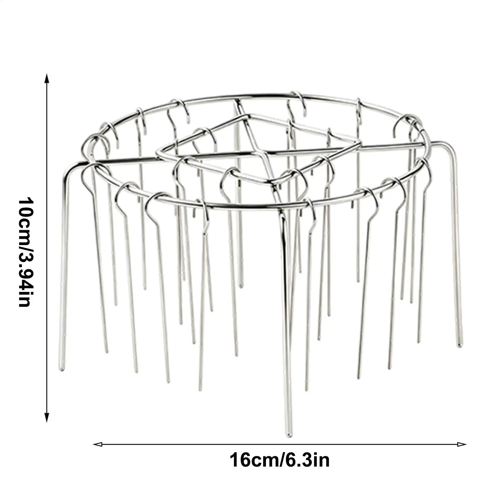 NEW Air Fryer Grill Skewer Rack Round 360 Even Cooking Heat Resistant Stainless Steel Air Fryer Grilling Rack For Baking Kabobs