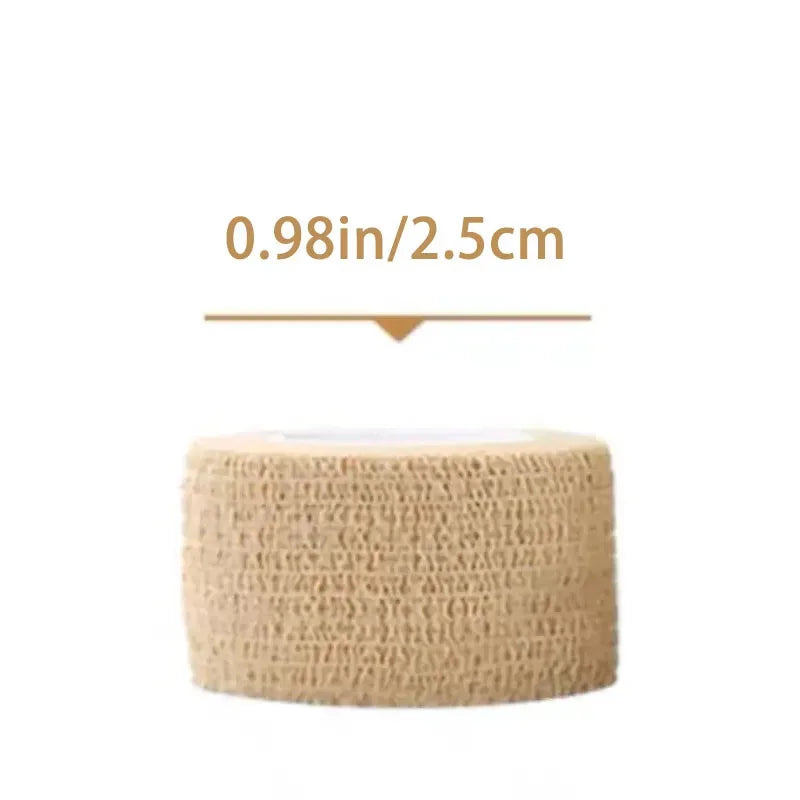 1/10 Rolls  Adhesive Bandage Elastic Breathable Sports Self Adhesive Tape Beige Wrap Finger Tape For Wrist Ankle