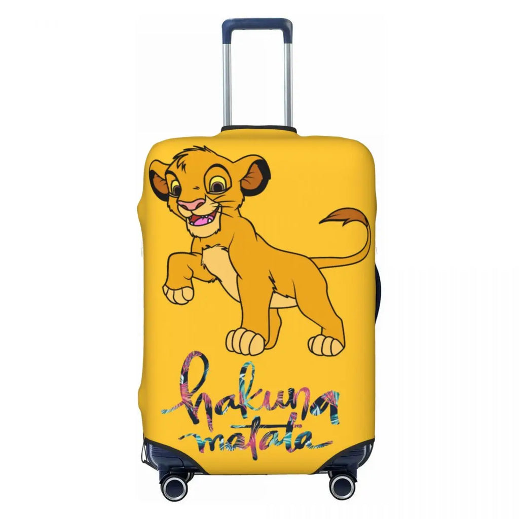 Custom The Lion Cartoon K-Kings Simba Luggage Cover Fashion Suitcase Protector Covers Suit For 18-32 inch