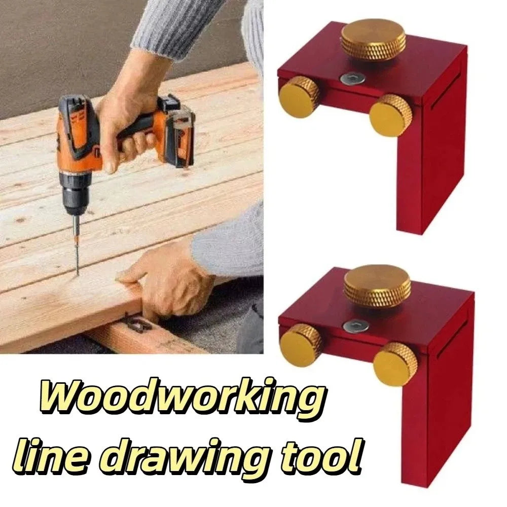 T-Type Woodworking Scriber Precision Marking Gauge Scribing Positioning Block Alloy Adjustable Scribing Ruler