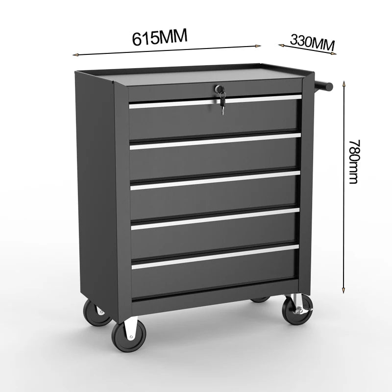 7-Drawer Tool Cabinet Auto Car Repair Rolling Tool Trolley Multifunctional Workshop Home Toolbox Cabinet Iron Storage Box 수납장