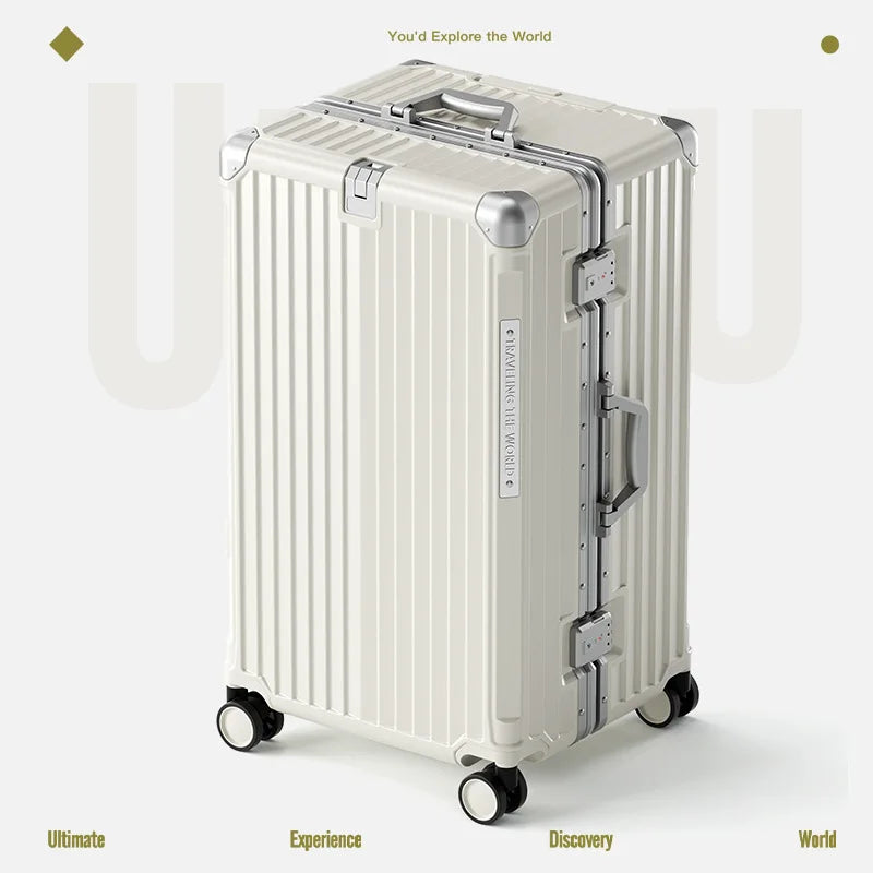 Multifunctional Suitcase Large Capacity 30inch Thickened Sturdy Aluminum Frame Travel Suitcase Trolley Case Extra Large Luggage