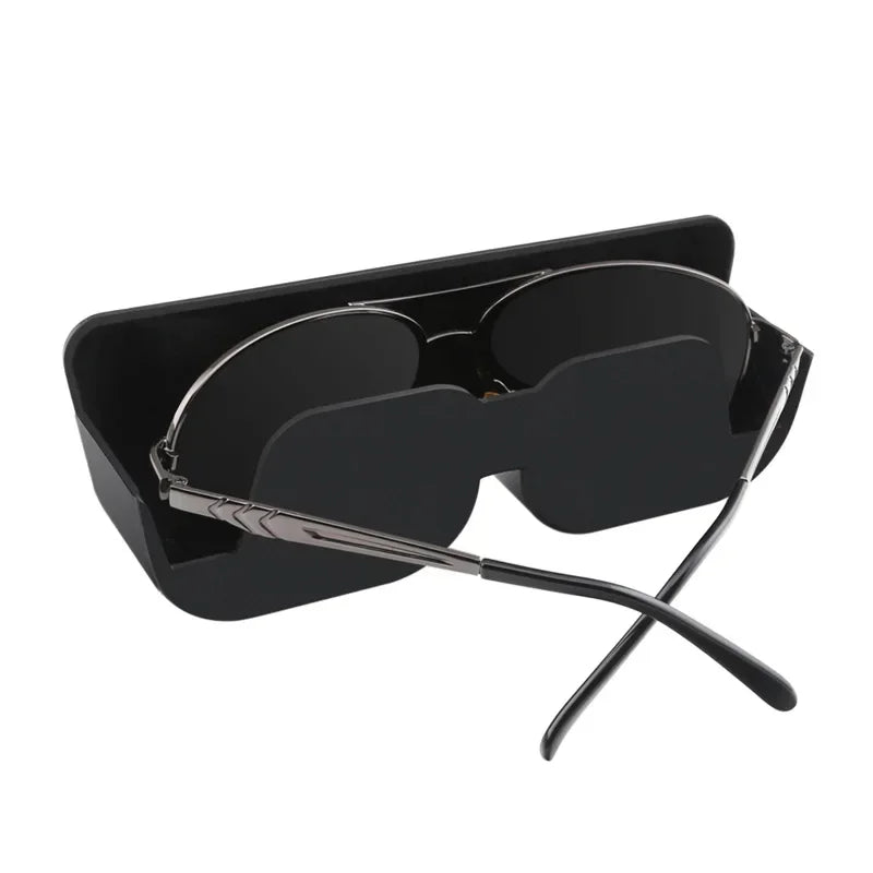 Adhesive Car Glasses Case and Sunglasses Holder Non-destructive Installation of Car Dashboard Storage Card Car Accessories