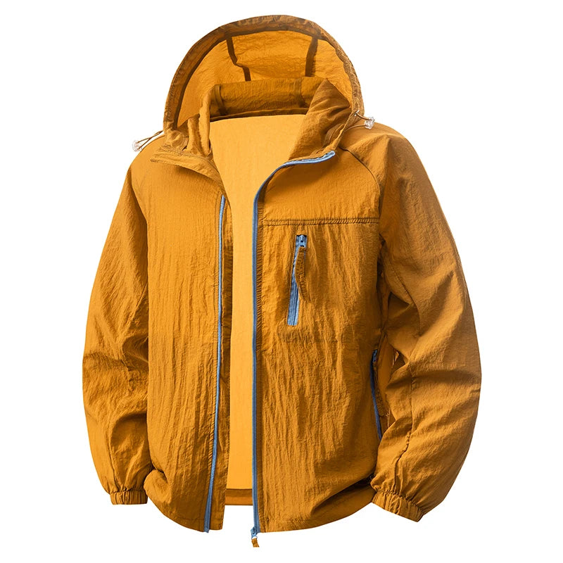 JNLN Summer Windbreaker Men Women Lightweight Sun Protection Jacket Unisex Camping Climbing Hiking Outdoor Sports Anti-UV Coat