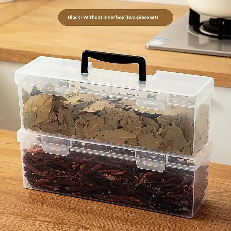 Transparent Handheld Toolbox Portable Large Capacity Thickened Plastic Hardware Tool Storage Box With Handle Tool Organizer Box