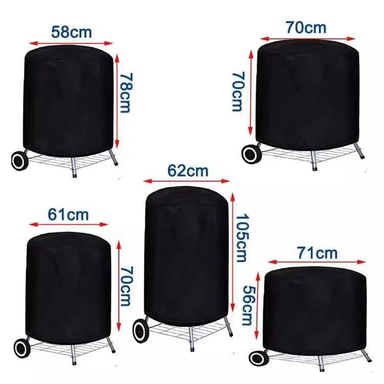 Heavy Duty Round Charcoal Grill Cover Outdoor Waterproof Smoker Protector Fit Holland Brinkmann Jenn Air Char Broil Kettle Grill