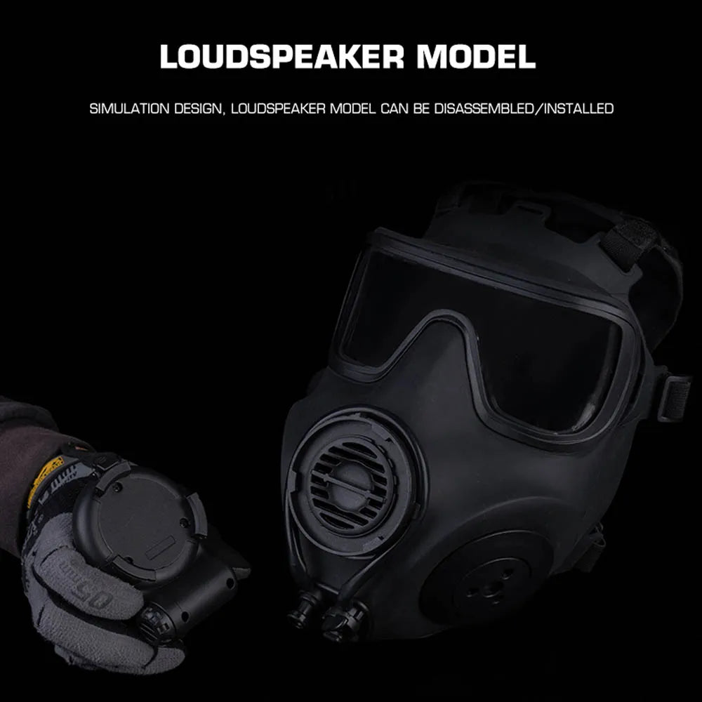 M53 Dust Gas Mask Dummy Model for Tactical Paintball Full Face Protective Mask with Fan Filter Canister Microphone Communication