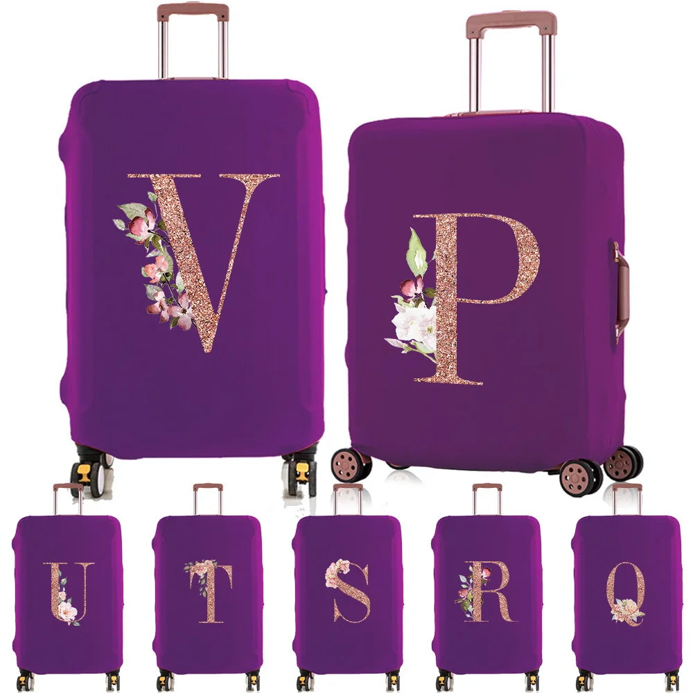 For 18-32 Inch Luggage Cover Suitcase Protector Travel Accessories Unlimited Rose Gold Stretch Fabric Dust Cover Trolley Case