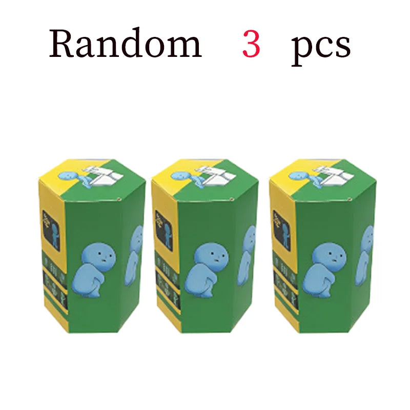 4 Multiple Series Noctilucent Green Doll Blind Mystery Box Action Figures Decoration Desktop Model Toy For Gift Surprise