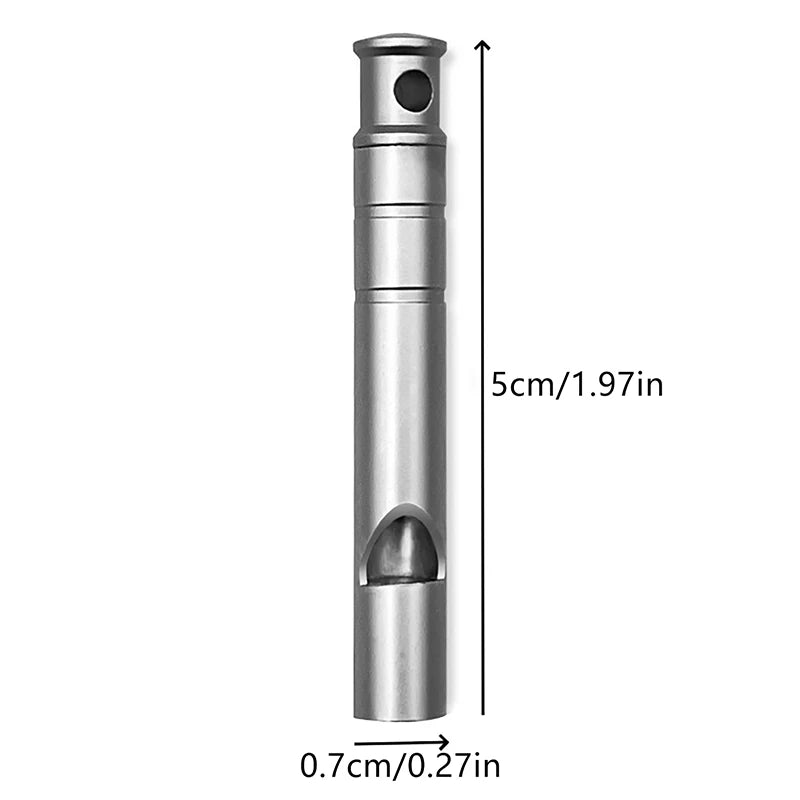 Ultralight Titanium Emergency Whistle With Lanyard Outdoor Camping Hiking Survival Tool