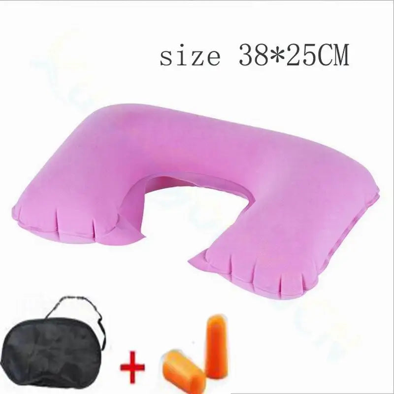 1pcs Functional Inflatable Neck Pillow Inflatable U Shaped Travel Pillow Car Head Neck Rest Air Cushion for Travel Neck Pillow