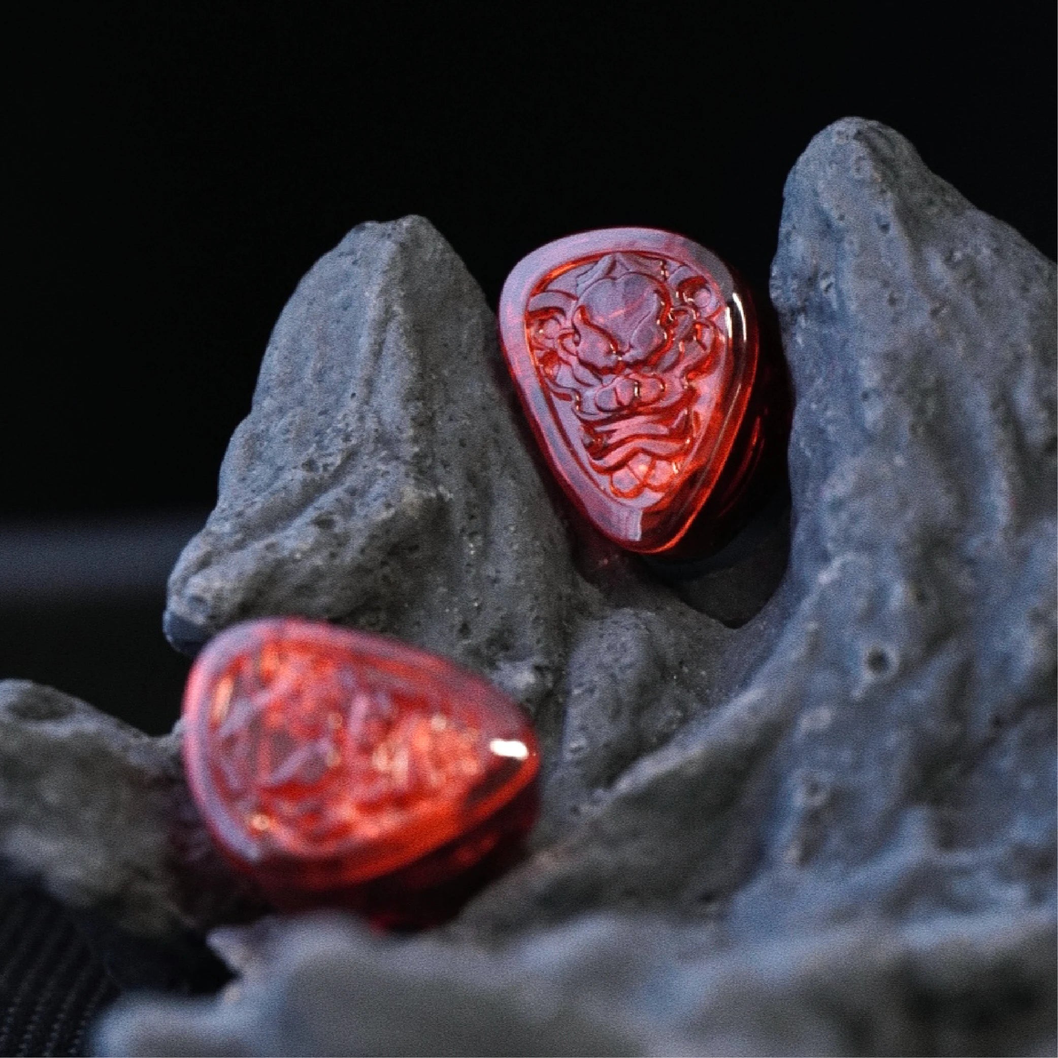 TANGZU WANER SG 2 Red Lion Edition 10mm PET Single Dynamic In-Ear Earphones with Silicone Storage Bag and Sancai Wide Bore
