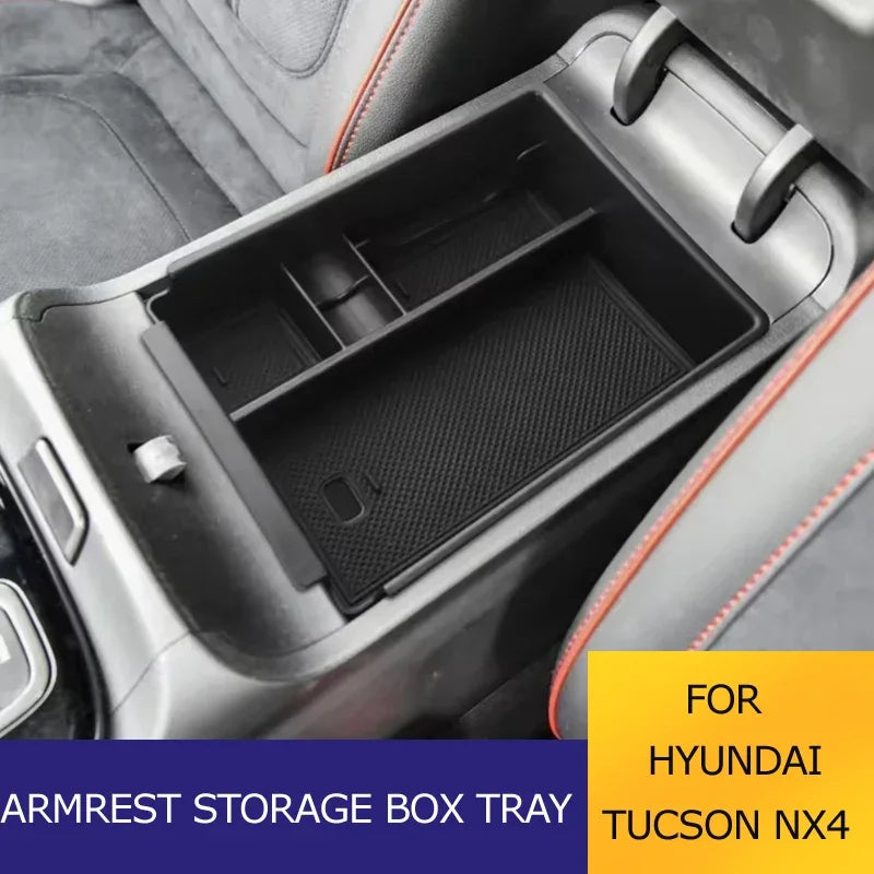 Organizer Container Accessories Car Center Console Armrest Storage Box Tray for Hyundai Tucson NX4 2021 2022 2023