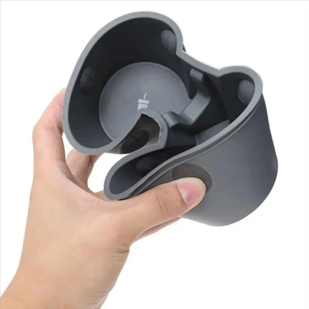 Portable Double Hole Car Cup Holder Made of TPE Universal Fit Vehicle Center Console Storage Box Interior Gadget
