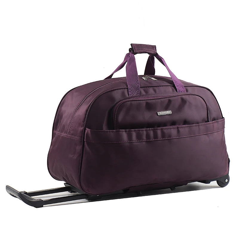 Large Capacity Luggage Bag Travel Bag Handheld Carry-On Bag Lightweight Short Trip Bag Unisex Oxford Cloth Pure Color Simple ...