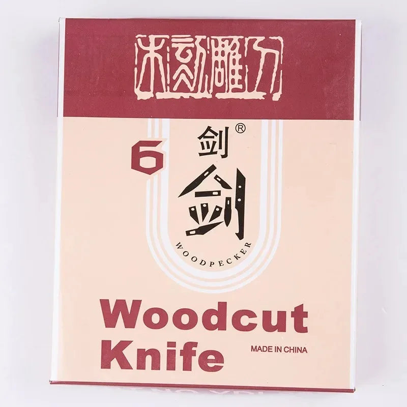 6pcs SK7 Steel Wood Carving Tools Peeling Woodcarving Chisel Woodworking Cutter Hand Carving Wood Woodpecker DIY Hand Tool Hot