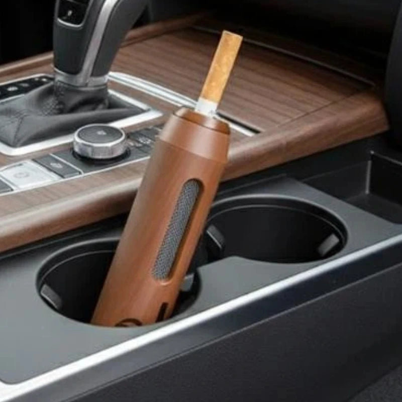Heat-Resistant Handheld Car Ashtray - Anti-Ash Falling Smoking Tool - Spill-Proof Cigarette Holder with Easy-Clean Design