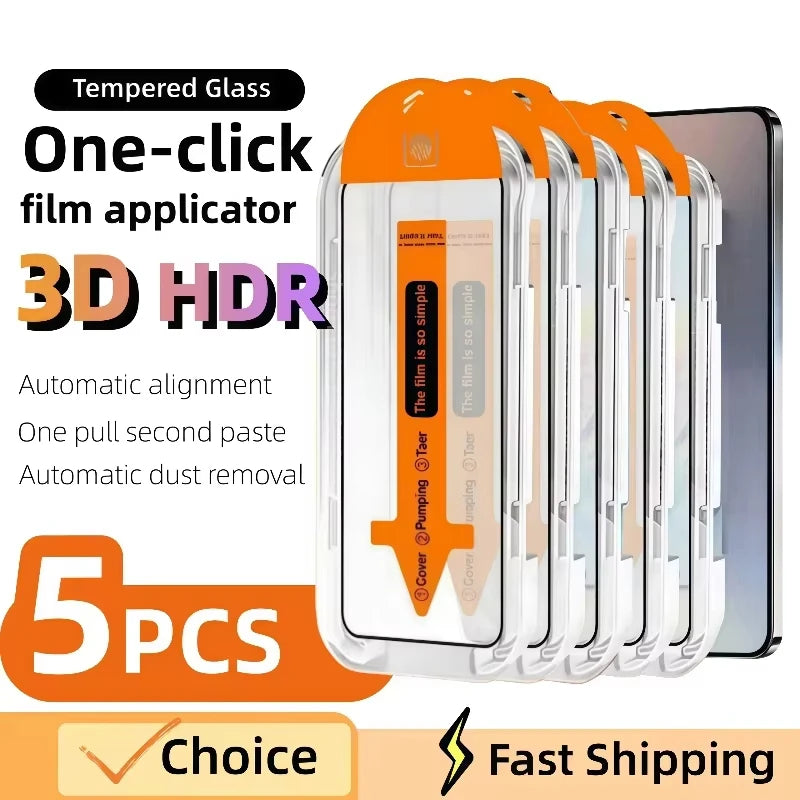 1-5PCS Easy Install Screen Protector For Xiaomi Poco X7 Pro X6 Pro PocoX7 Pro Protective 8K Oleophobic Coating Tempered Glass