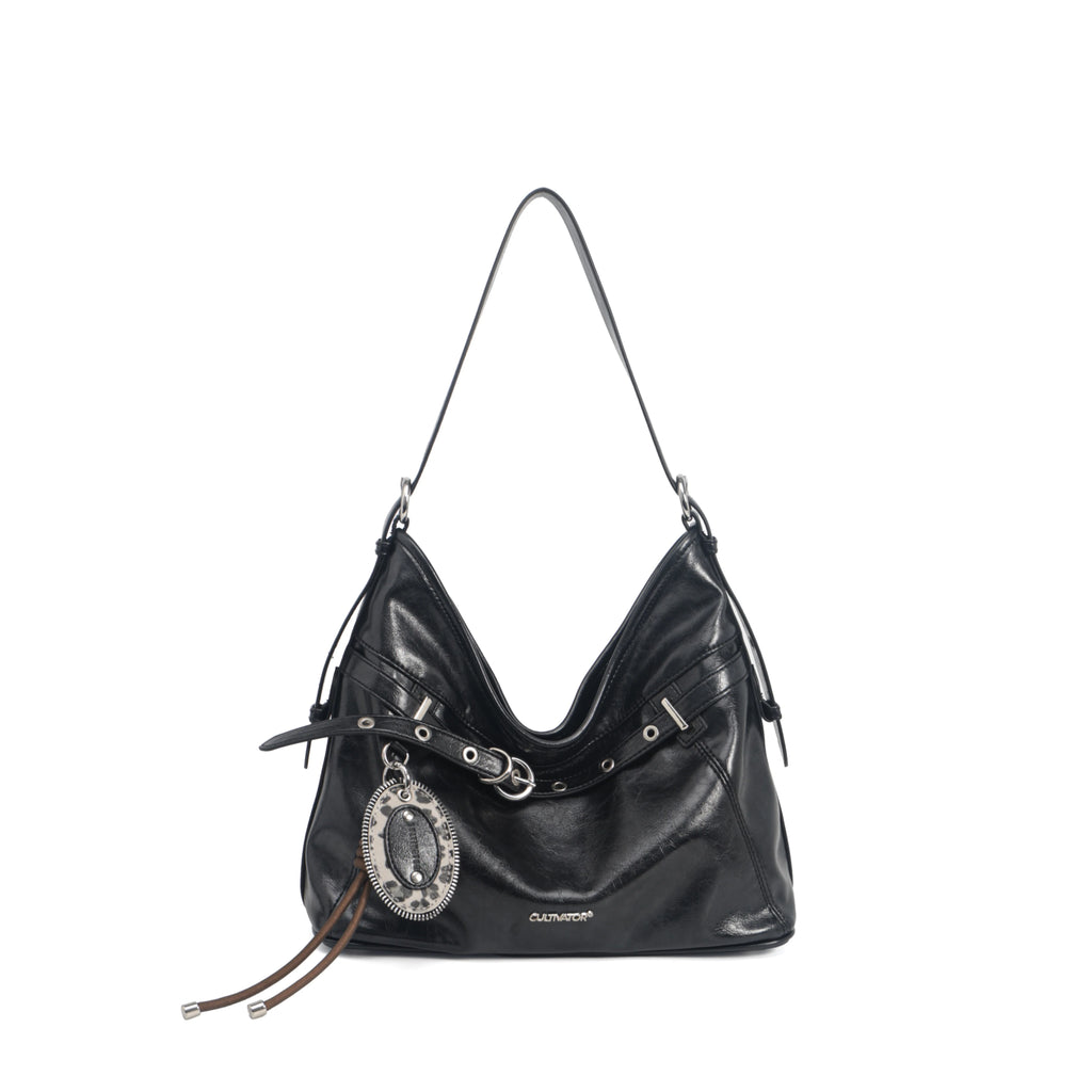 Cultivator Original Retro Simple Large Capacity Commuter Versatile Hobo Bag 2026 Summer New Soft Polyester  Zipper Closure