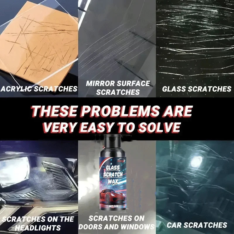 Glass scratch repair wax,easy to use and residue-free car window paint scratch remover, deep scratch removal, protective coating