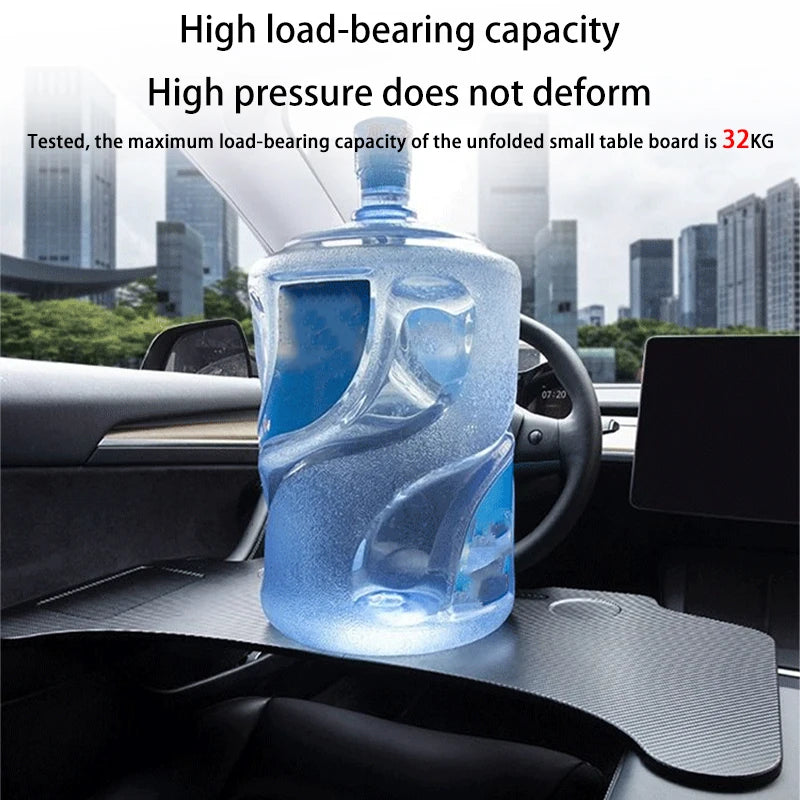 For Tesla Model 3/Y Car Mounted Small Table Board Multifunctional Computer Desk Dining Table Folding Storage Small Table Board