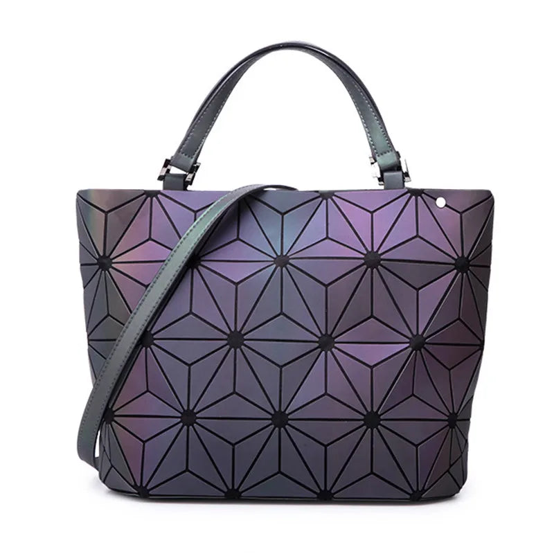 luminous Messenger Bag set handbag fashion holographic geometric  tote bag women Shoulder Bag 3pcs 1pcs
