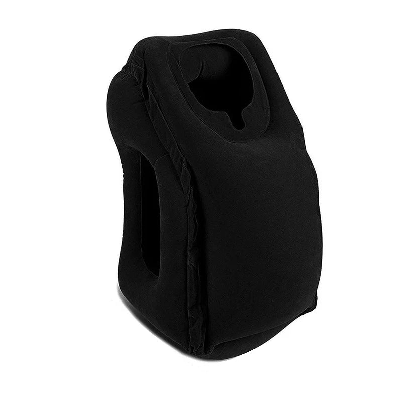 Upgraded Inflatable Air Cushion Travel Pillow Headrest Chin Support Cushions for Airplane Plane Car Office Rest Neck Nap Pillows