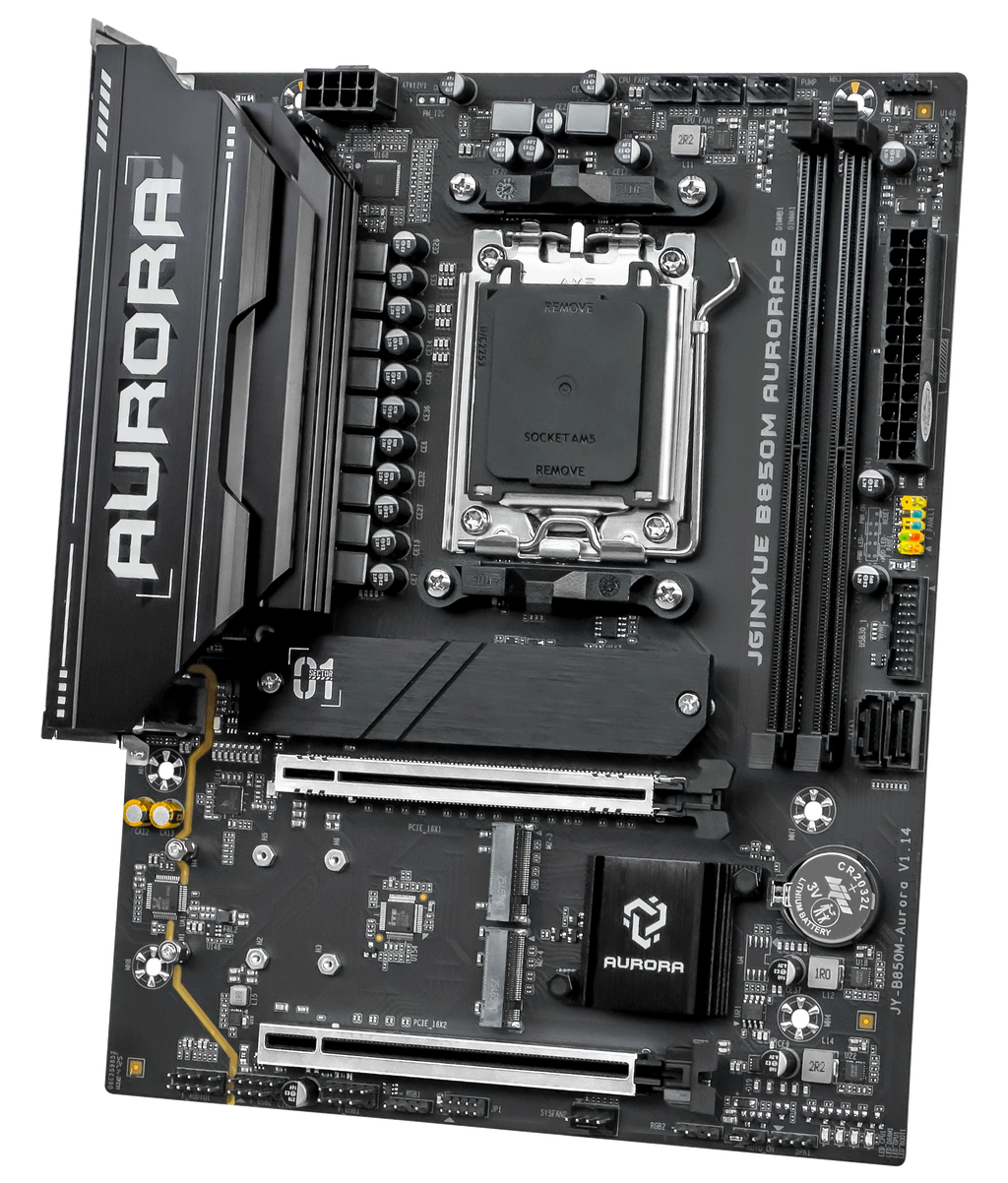 JGINYUE B850M AURORA-B New Motherboard M-ATX For AMD® Ryzen 7/8/9000series Desktop PC DDR5 RAM PCIe5.0 Game Office Video No-WiFi