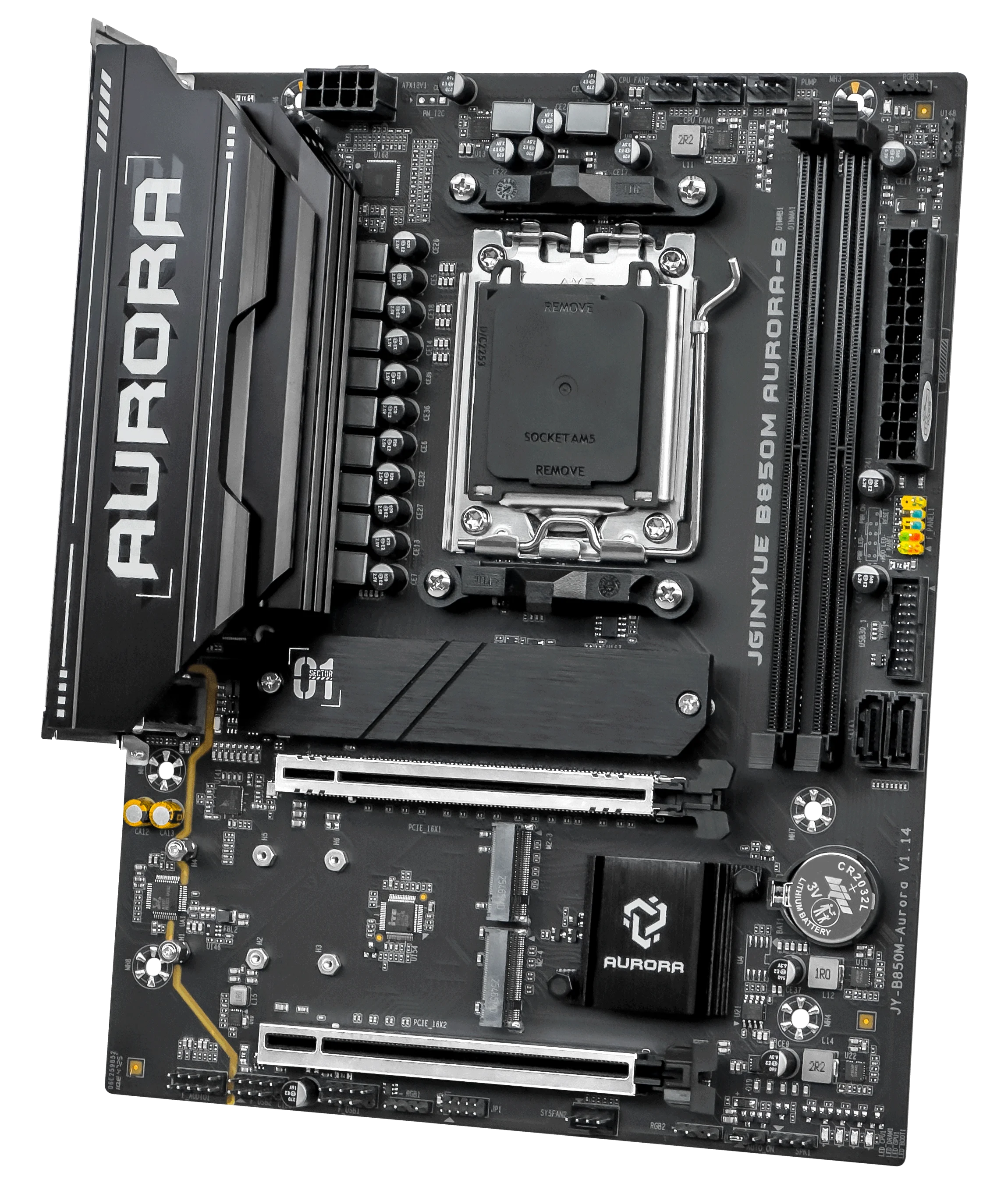 JGINYUE B850M AURORA-B New Motherboard M-ATX For AMD® Ryzen 7/8/9000series Desktop PC DDR5 RAM PCIe5.0 Game Office Video No-WiFi
