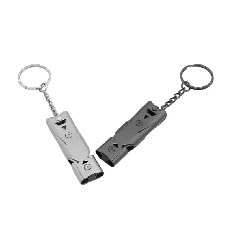 Survival Whistle Keychain–High Decibel, Outdoor Emergency Whistle, Camping&Hiking–Double Tube Design, Loud Safety Alarm Portable