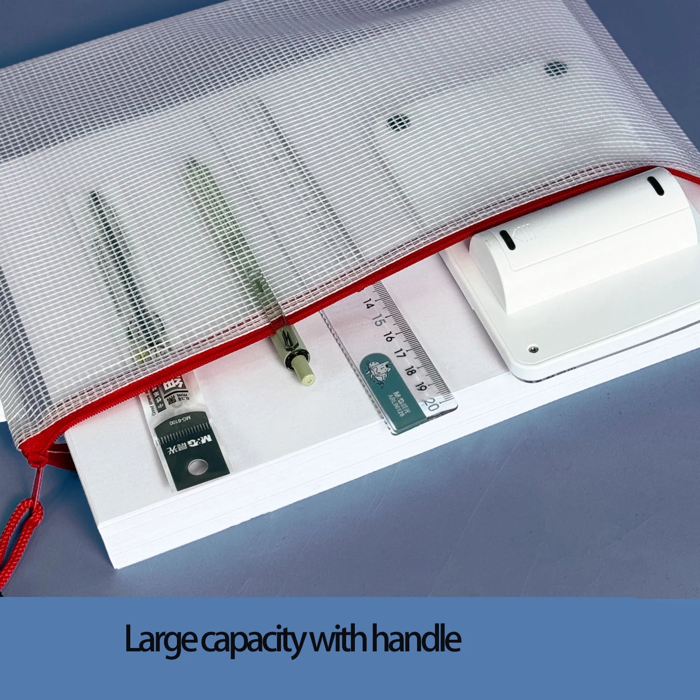 M&G Zipper File Bag A4 Plastic Folder Transparent Waterproof Document Organizer Storage Bag School Office Stationery Supplies