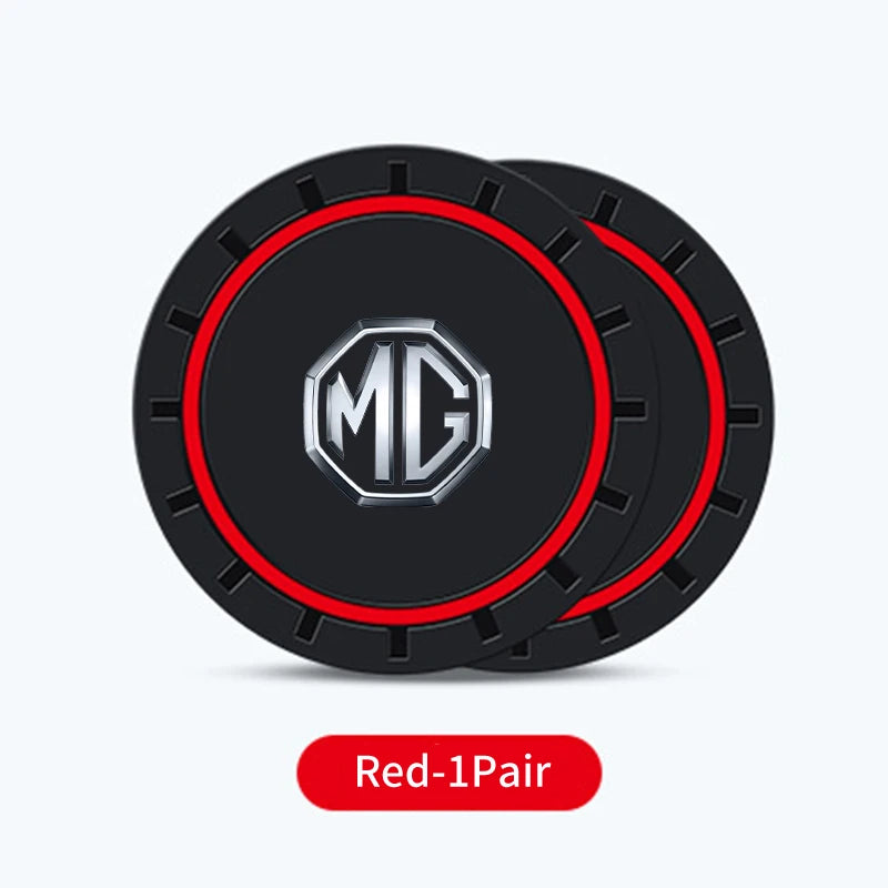 Car Cup Mat Silicone Coaster Non-Slip Waterproof Slot Pads For Morris Garages MG 3 5 6 7 HS ZS GS Hector TF GT ZR RX5 RX8 550
