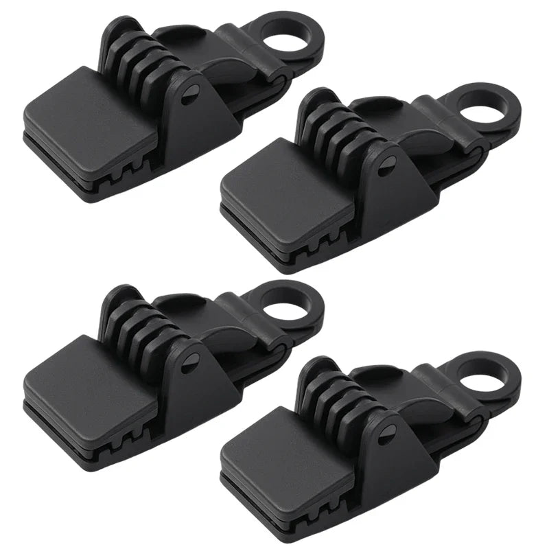 4/1pcs Sturdy Heavy Duty Tent Clips Outdoor Tarpaulin Clamps Anti-wind Fixed Tent Reinforced Tarp Clips Hook for Outdoor
